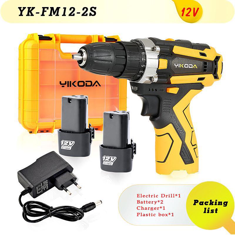 Rechargeable Cordless Dual-Speed Lithium Electric Drill with Power Display