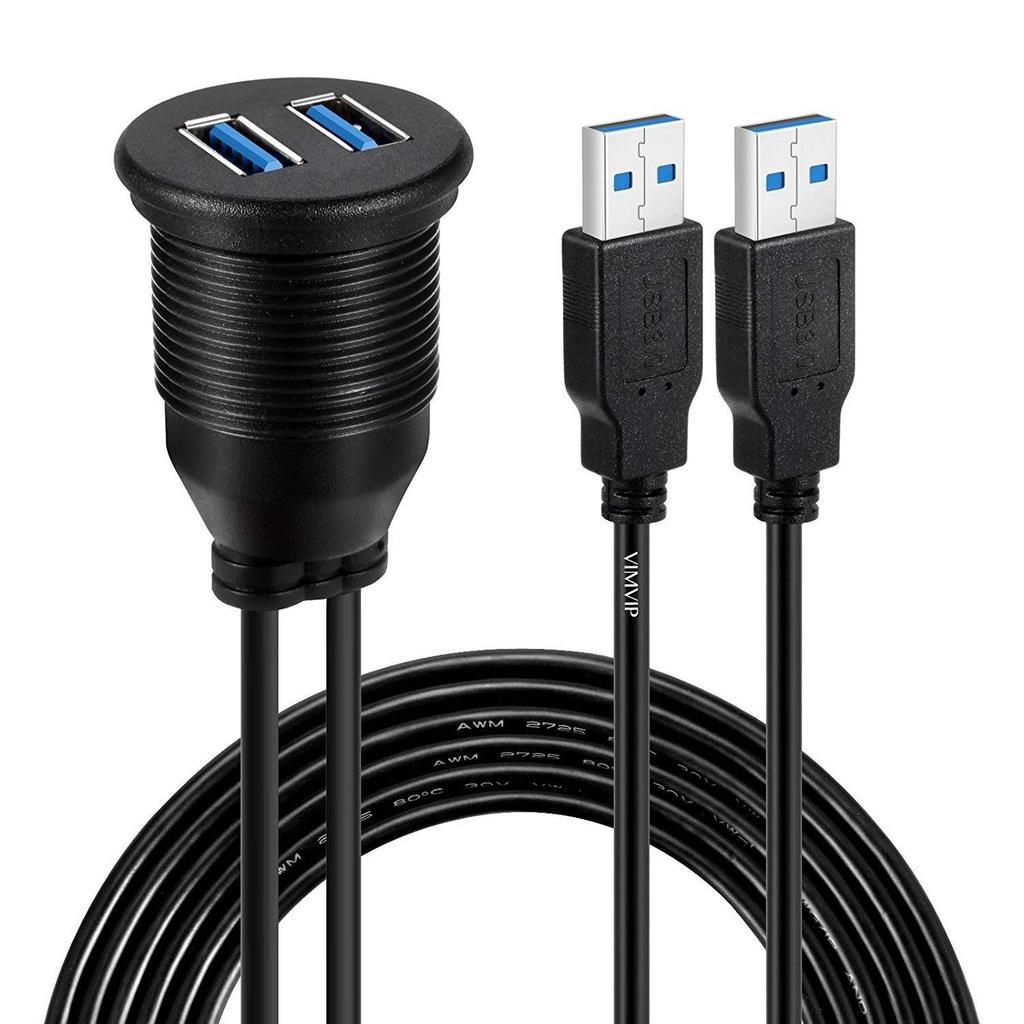 Drmtru Suzuki New Jimny & Sierra Car USB 3.0 Extension Panel Flush Mount Cable