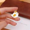 Crown Princess Chick Brooch, Artistic and Cute Chicken, Little Fat Chicken, Collar Pin, Fashionable Button Pin, Collar Accessory