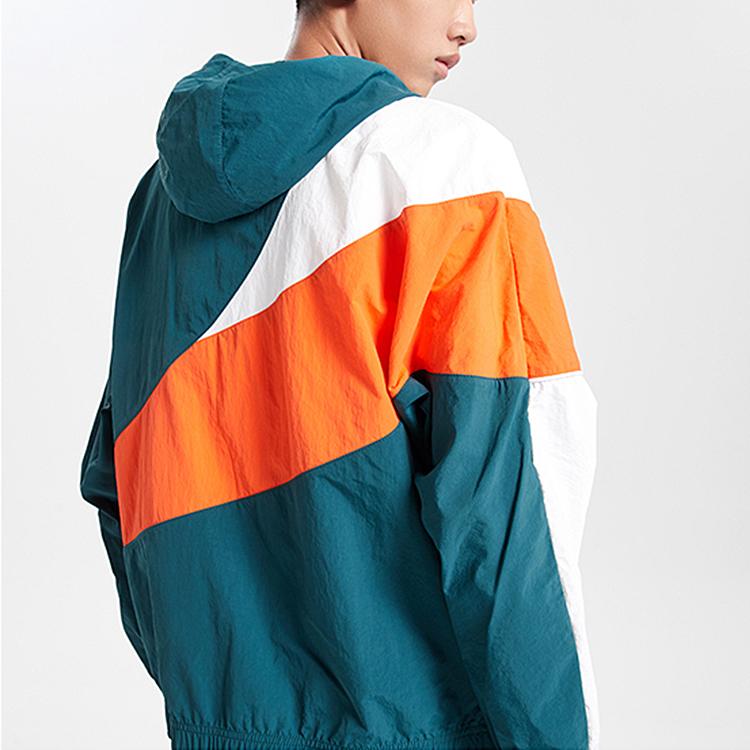 Li Ning Locker Geschnittenes Sport-Hoodie-Jacke mit durchgehendem Reißverschluss Herrenjacken Ozeanblau AFDQ395-2