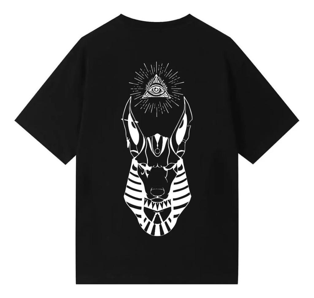 BLINKO Vertical Gothic Old English Font Vintage T-Shirt, Unisex Streetwear Punk Tee, 100% Cotton Casual Short Sleeve Top