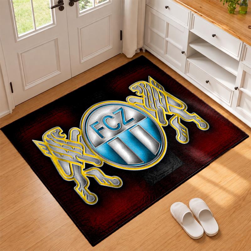 FC Zurich Carpet Door Mat for Living Room or Bedroom Protective Mat Under Chair Office Decoration Christmas Gift Birthday Present