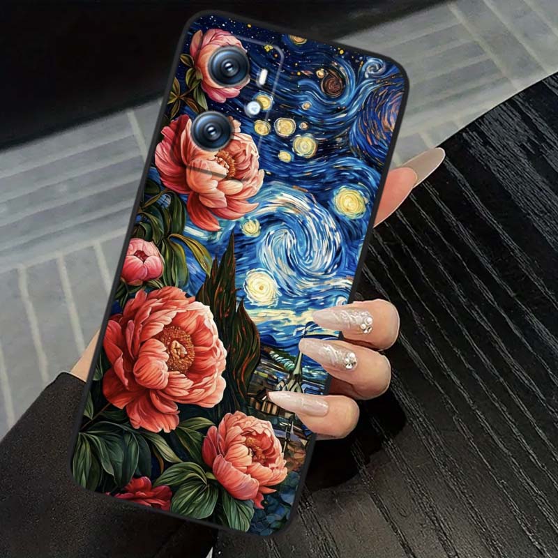 

Creative landscape patterns For OPPO Reno 5 6 7 A96 A40 A58 Realme GT A74 A78 Neo2 A74 A78 Find X5 X3 X7 X8 Black Phone Case OPPO A78 5G