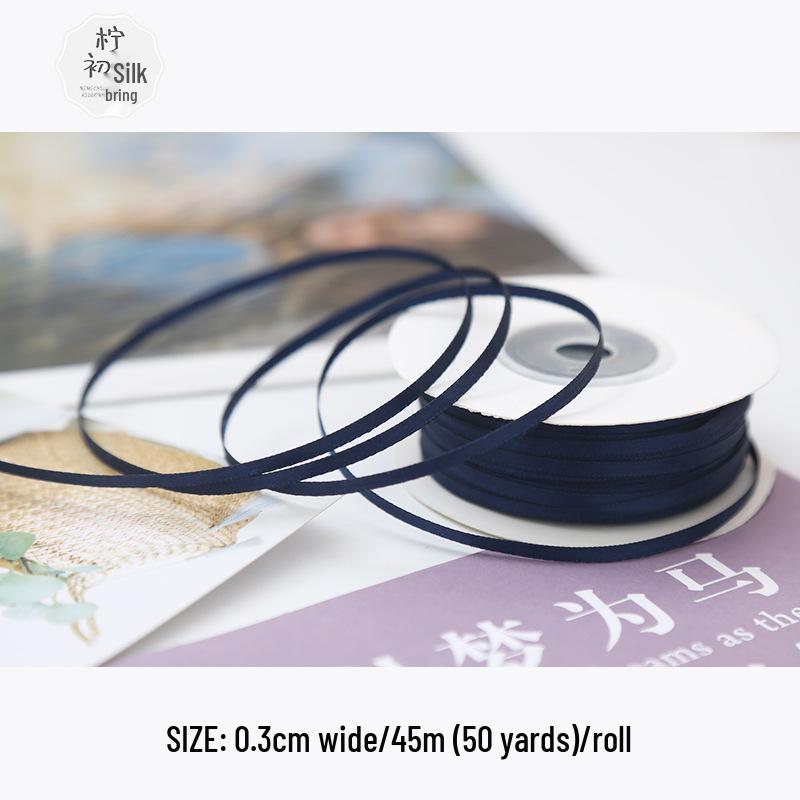 3mm Premium Double-Sided Satin Polyester Ribbon for Wedding Bows and Gift Packaging