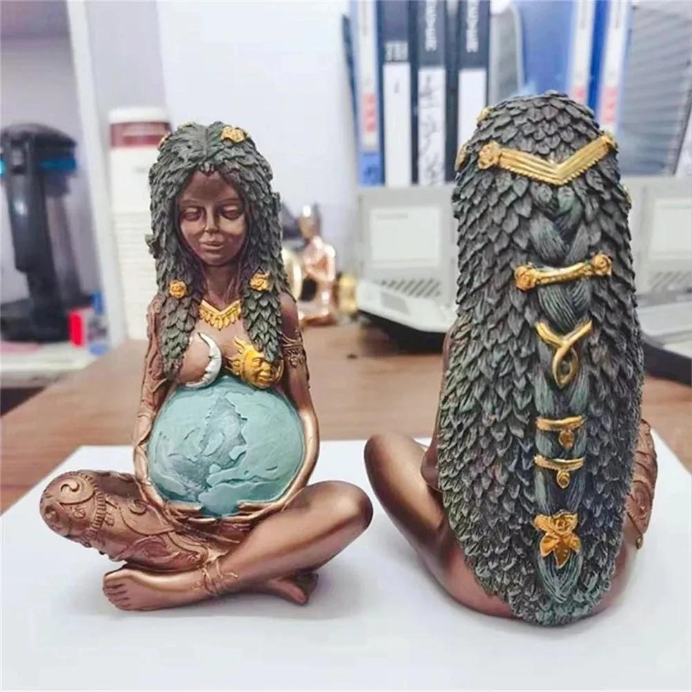 Mother Earth Statue Gaia Goddess Statue Resin Artifact Decoration Mother Earth Art Decoration Desktop Gift Room Decor