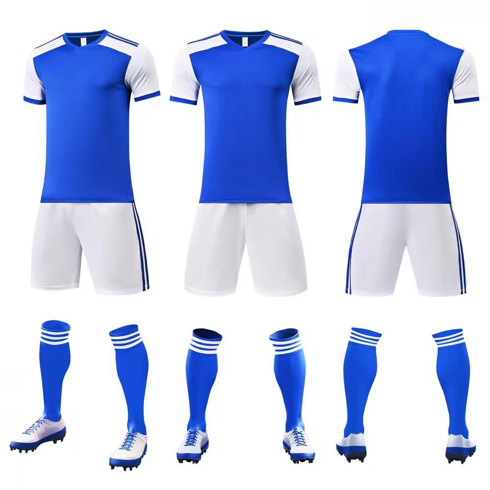 Youth and Adult Team Sports Jerseys: Short-sleeved Football and Training Sets for School Students
