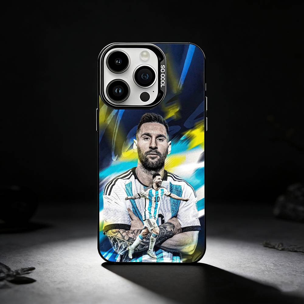 F-Football Lionel Messi-10 Phone Case For iPhone 17,16,15,14,13,12,11 Plus,Pro Max,XS,Colored silver phone case iPhone15pro