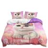 Bed Three-Piece Cute Animal Kit Cat Rabbit Quilt Cover Two-Piece Bedroom