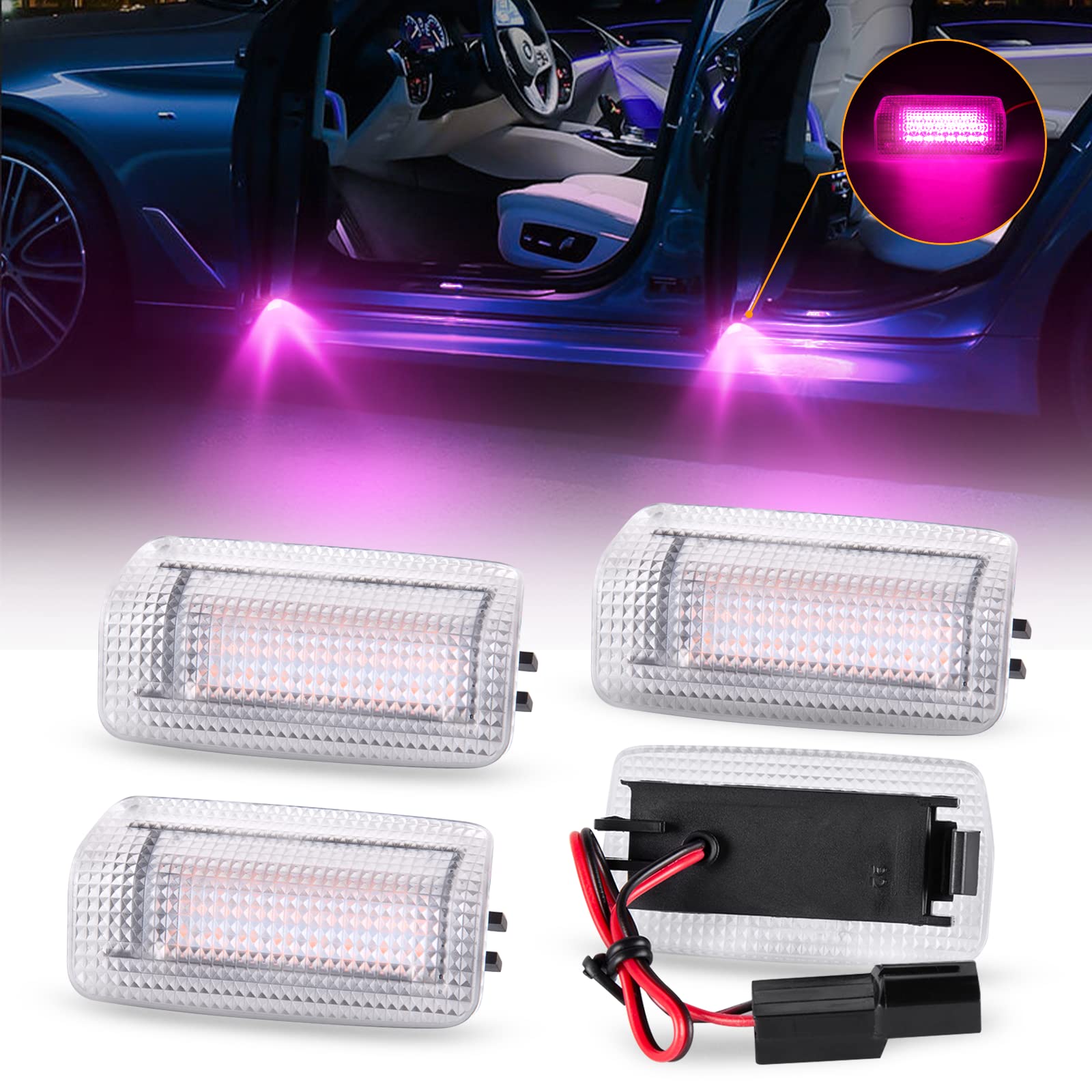 

Светодиодная лампа подсветки салона POPMOTORZ, Crown Majesta, 180-я серия 200-я серия, 210-я серия Лампа приветствия розовый