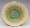 Utsuwa Roan Yamasaku Kiln "Green Glaze" Oval Serving Bowl, Sabi Oribe, Approx. 22cm Diameter X 6cm Height, Made In Japan