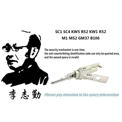 Lishi Original SC1 + KW1 2-in-1 Tool, Multi-Tool Stainless Steel Utility Set Auto Repair Tool Kit