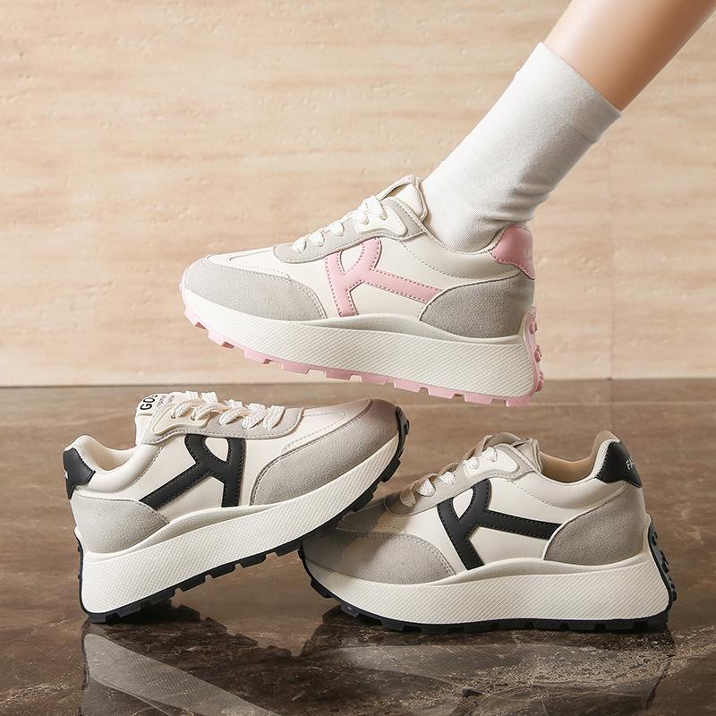 Platform dad shoes spring new lightweight casual student sports shoes soft-soled Forrest Gump shoes