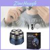 Electric Shaver With Magnetic Rotation Heads Rechargeable For Men Grooming