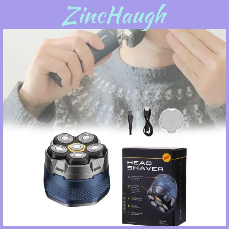 Electric Shaver With Magnetic Rotation Heads Rechargeable For Men Grooming