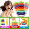 Stackable Stacking Rings Babies Toy Sensory Stacking Plugging Toy  Develop Cognition Ability