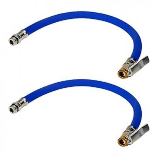 

2 Pcs Tire Inflator Rubber Hose with Copper Locking Air Chuck and Standard Ti
