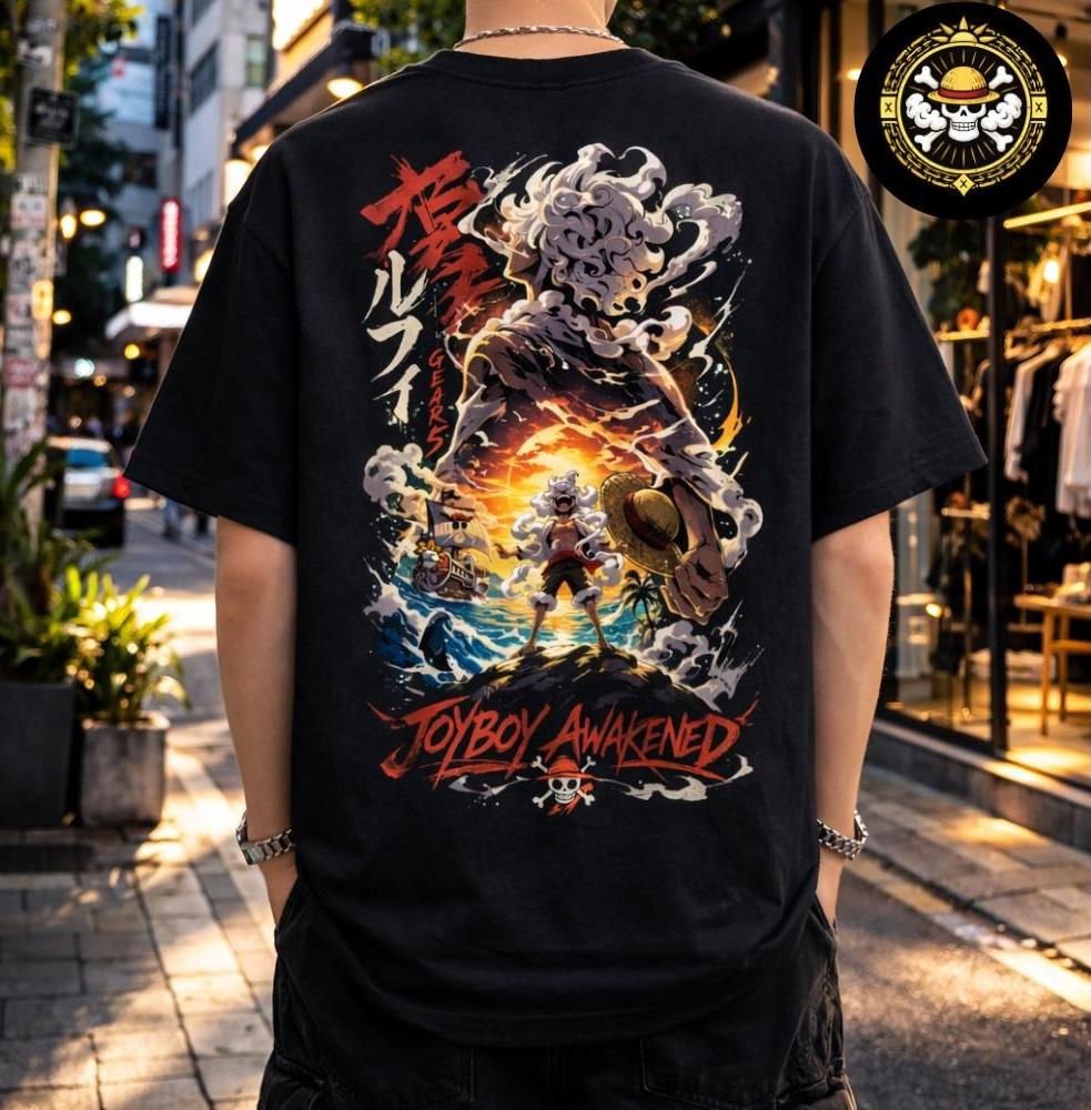 

One Piece T-Shirt Men Summer Monkey D. Luffy Gear 5 Joy Boy Awakened Anime Graphic Short Sleeve Streetwear Loose Fit Anime Tee S разноцветный
