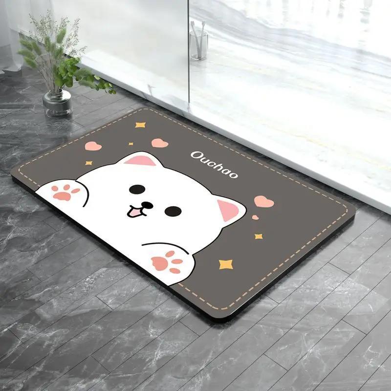 Kieselgur Anti-Rutsch-Fußmatte, saugfähige Badezimmer-Eingangsmatte, schnell trocknende Fußmatte für Badezimmer-Eingangsmatte 40X60cm 15.7X23.6in