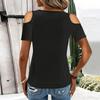 Womens Tops Dressy Casual V Neck Color Short Sleeve Blouse Casual Tops Summer Shirt