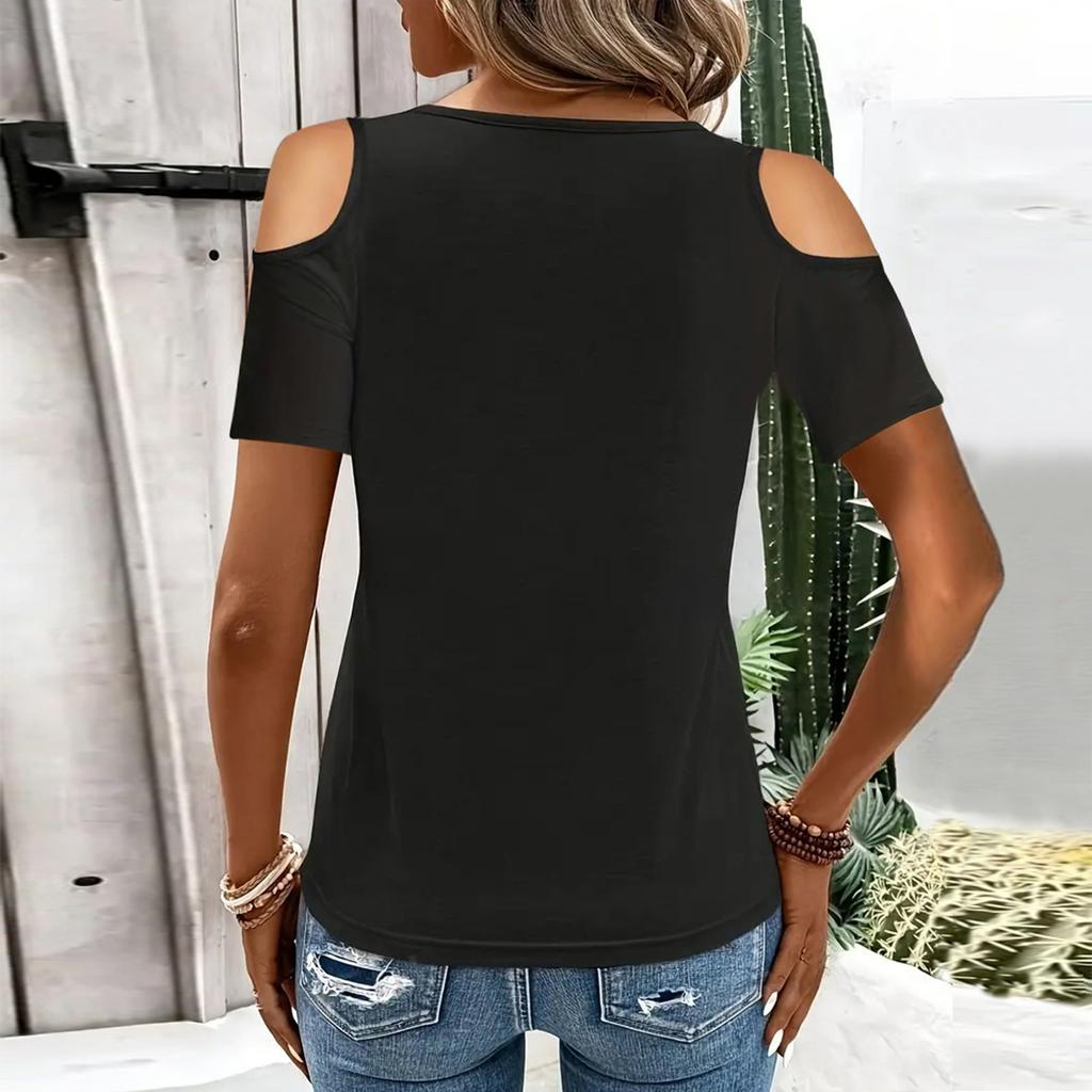 Womens Tops Dressy Casual V Neck Color Short Sleeve Blouse Casual Tops Summer Shirt