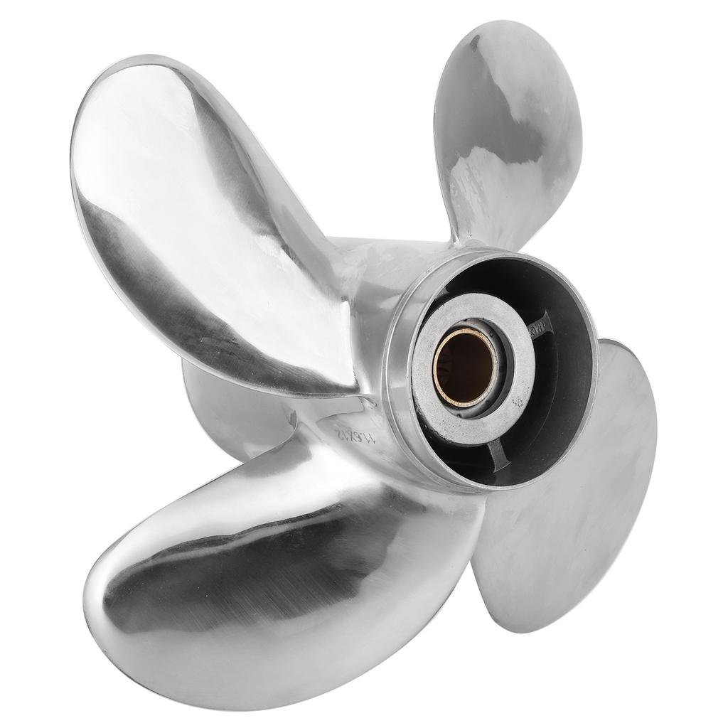 11.6x12 RH RH Outboard Propeller 4 Blades Stainless Steel Fit for Yamaha 25?60HP Engine