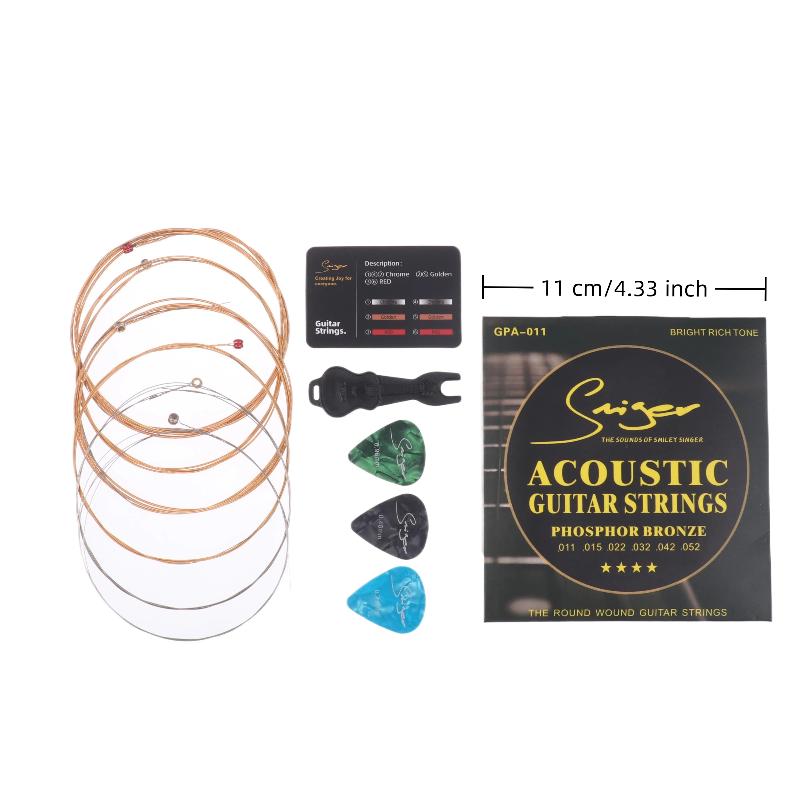 New Acoustic Guitar Strings Smooth Feel Non-oxidation Ballad Guitar String Set Ethnic Plucked Instrument Accessories