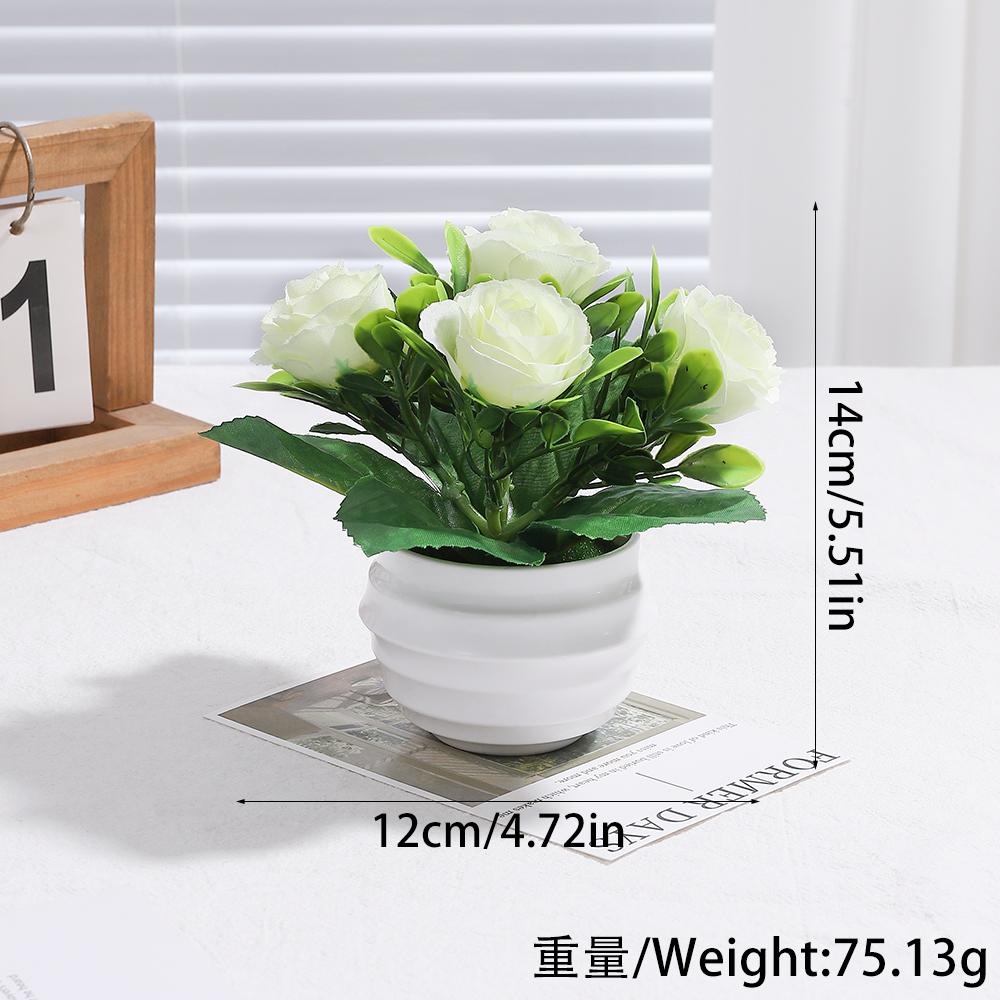 Artificial Flower Bonsai Simulation Plants Pot Plants for Garden Table Home Room Bedroom Decoration Outdoor Fake Plant Ornaments
