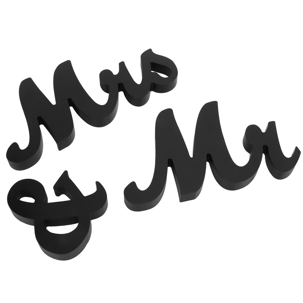 Letter Decoration Wooden Mr and Mrs Sign Unique Design Density Board Alphabet Decorative Ornaments
