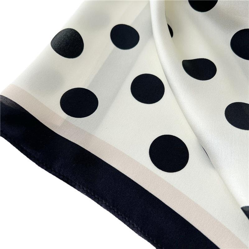 French polka dot 11 mmi silk silk scarf women's spring and summer fashion versatile mulberry silk scarf 71 Chinese scarf shawl