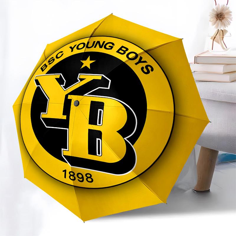 BSC Young Boys, 1898 Apertura e Chiusura Automatica, Struttura a 8 Stecche Ombrello Portatile, Adatto per Uomini e Donne in Tutte le Stagioni Perfetto Gi