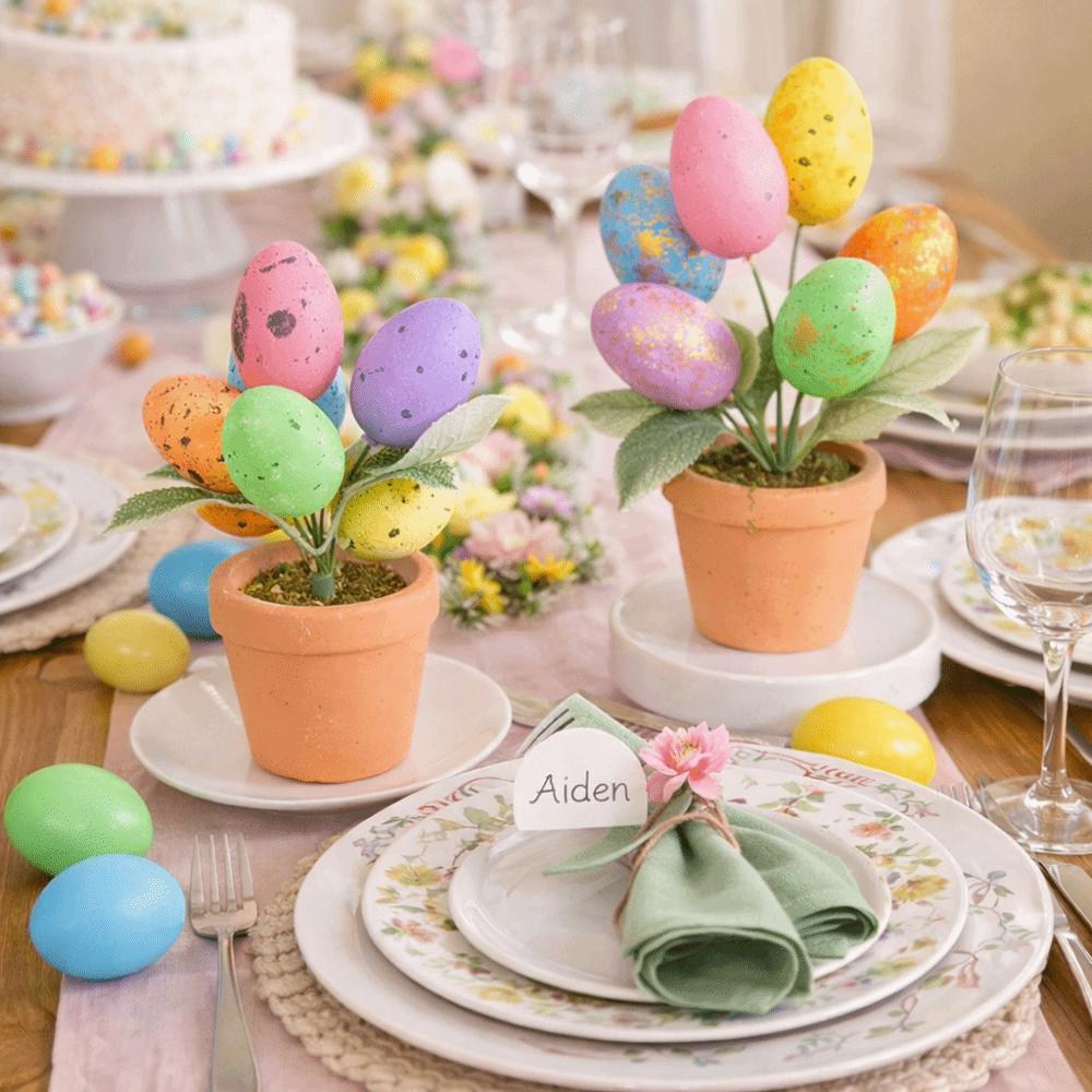 Easter Day Easter Tabletop Ornament Foam Egg Easter Desktop Ornaments  Home Decoration
