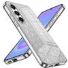 Hülle für Samsung Galaxy A57 5G, Glitzerhülle CamShield, silber