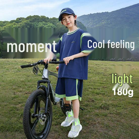 Panda Yuanyuan Spring 2025 Boys' Heavyweight Raglan Sleeve Cotton T-Shirt