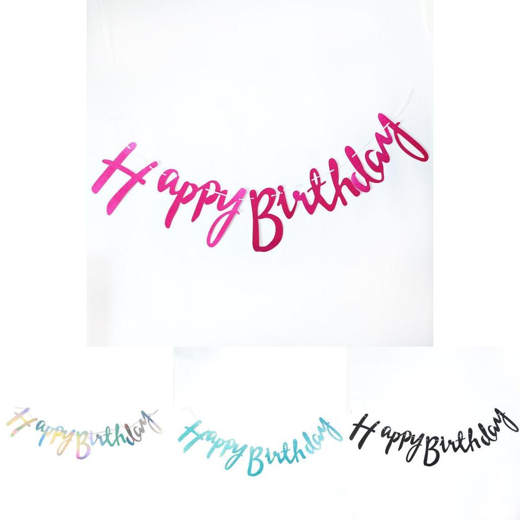 Stunning Hanging Garland With Glitter Paper For Joyful Birthday Festivities