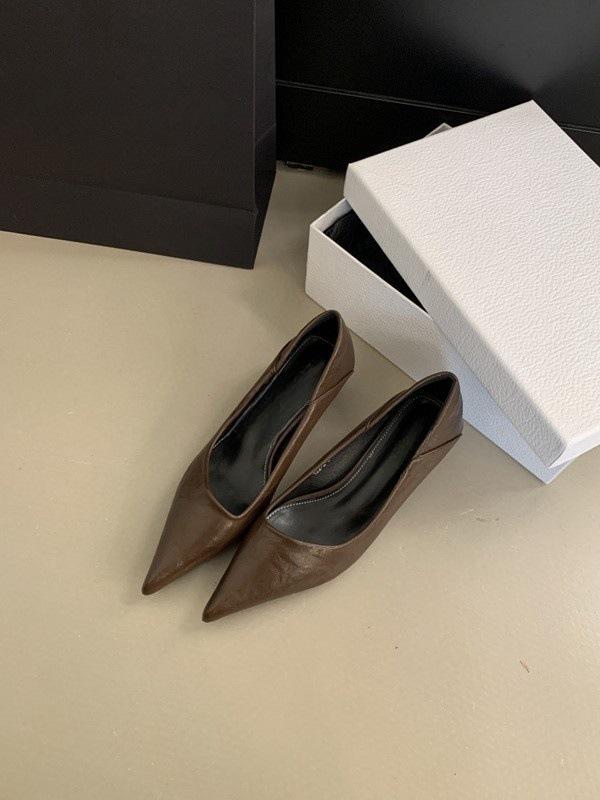 Pointed Retro Sweet Stiletto Light Mouth Single Shoes Fashionable Versatile One-pedal Mary Jane Shoes Temperament Small Leather Shoes