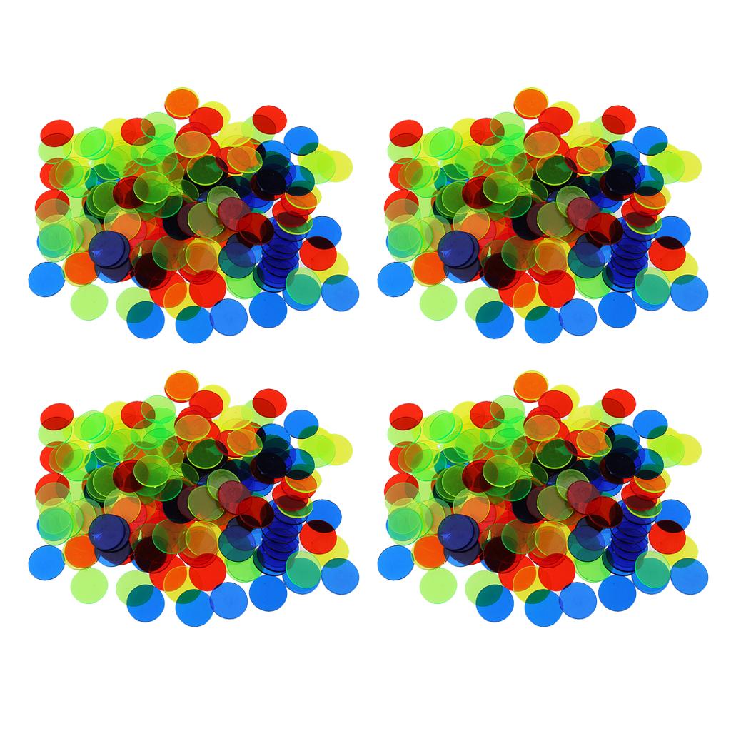 1200x Professional Bingo Game Chips Counting Plastic Multicolor