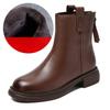 New Autumn-winter Women's Shoes - Vintage Style, with Thick Laces and Chunky Heels, Short Boots