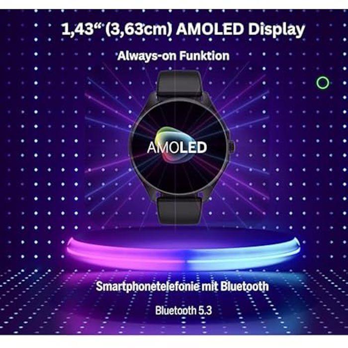 Montre intelligente - Beafon - 402 - Écran AMOLED 1,43 pouces - Bluetooth 5.3 - IP67