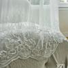 Elegant Embroidered Sheer Curtain With Floral Relief Sequins Living Room Bedroom French Style Decor