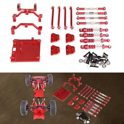 1/12 RC Car Parts Kit Servo Mount Spare Part Aluminum Alloy Shock Absorber Tie Rod for MN99S DIY