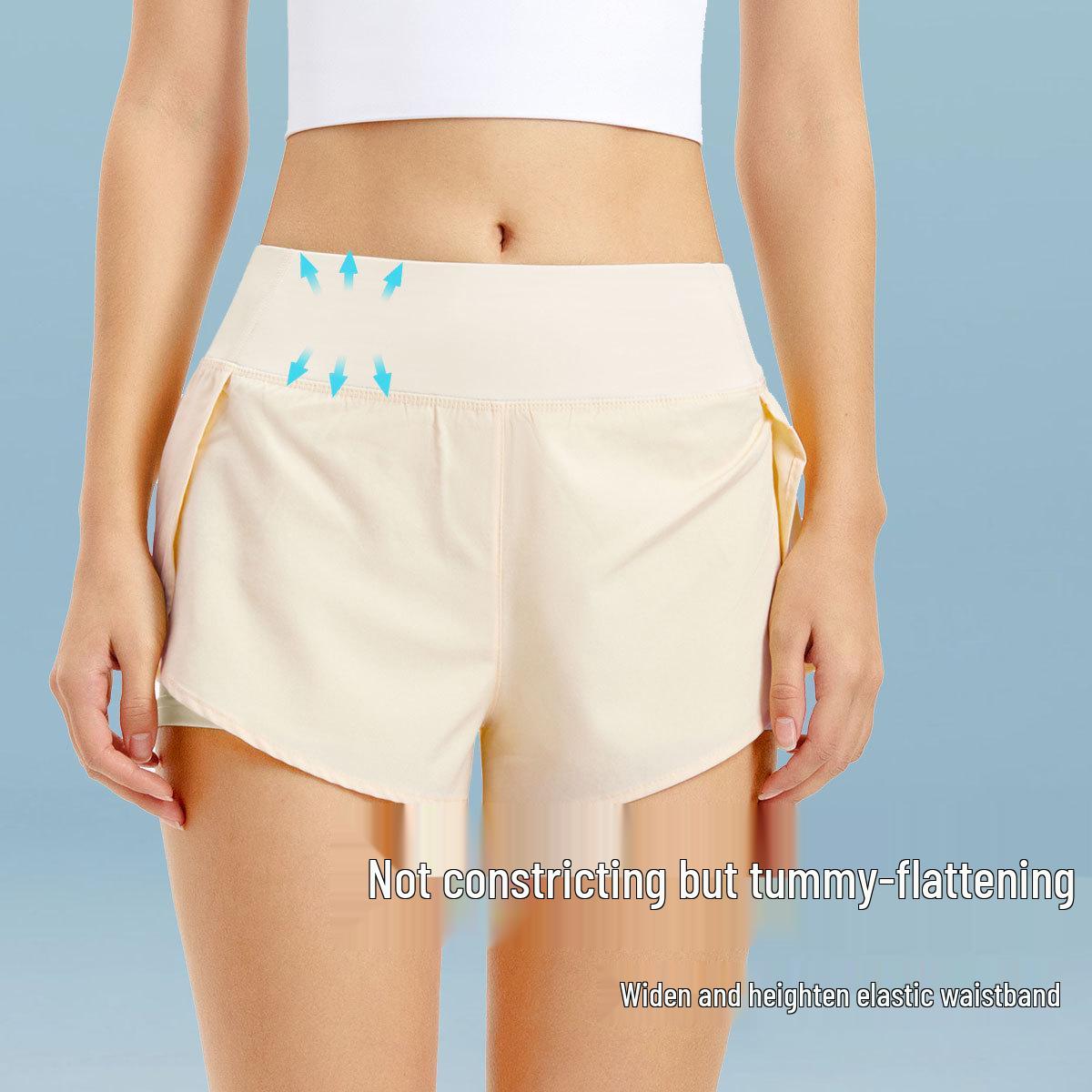 

Women s Quick-Dry Mid-Waist Yoga & Running Shorts with Breathable Side Pockets XXXL рожевий