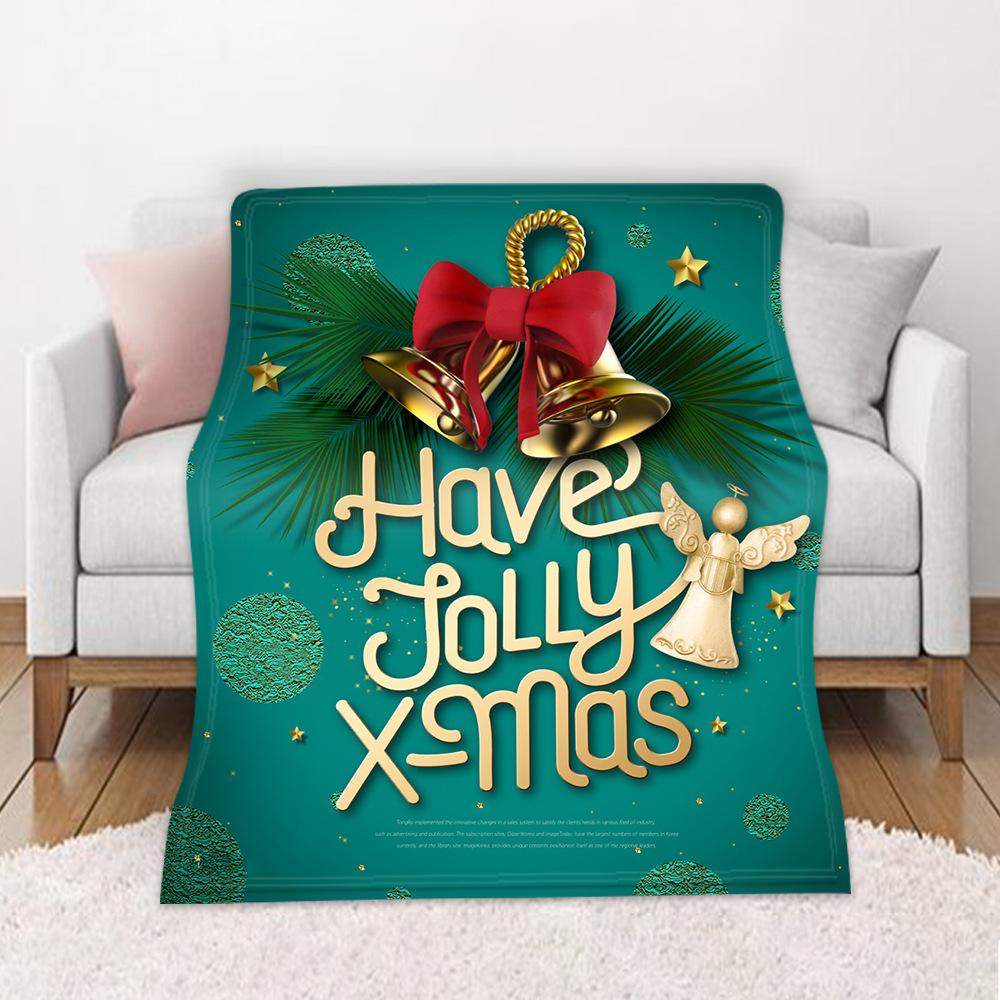 3D-Flanell-Überwurfdecke mit weihnachtlichem Thema, weich, leicht, warm, für Wohnzimmer, Schlafzimmer, Bett, Sofa, Couch, Kinder und Erwachsene, Geschenke