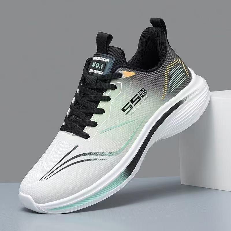 Spring and Summer Running Shoes, Waterproof and Versatile, Soft Sole, Lightweight Fly-knit Sports Casual Shoes, Breathable Mesh Men's Cloth Shoes.