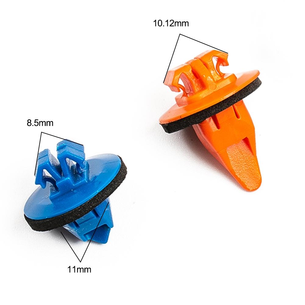 38pcs Retainer Clips Car Fender Flare Blue+Orange 75495-35010 75397-35010