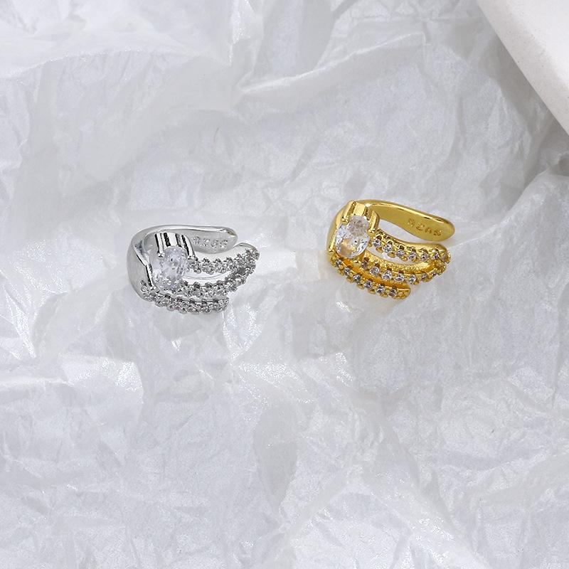 Zirconium Stone-inlaid Earbone Clip Ear Nail