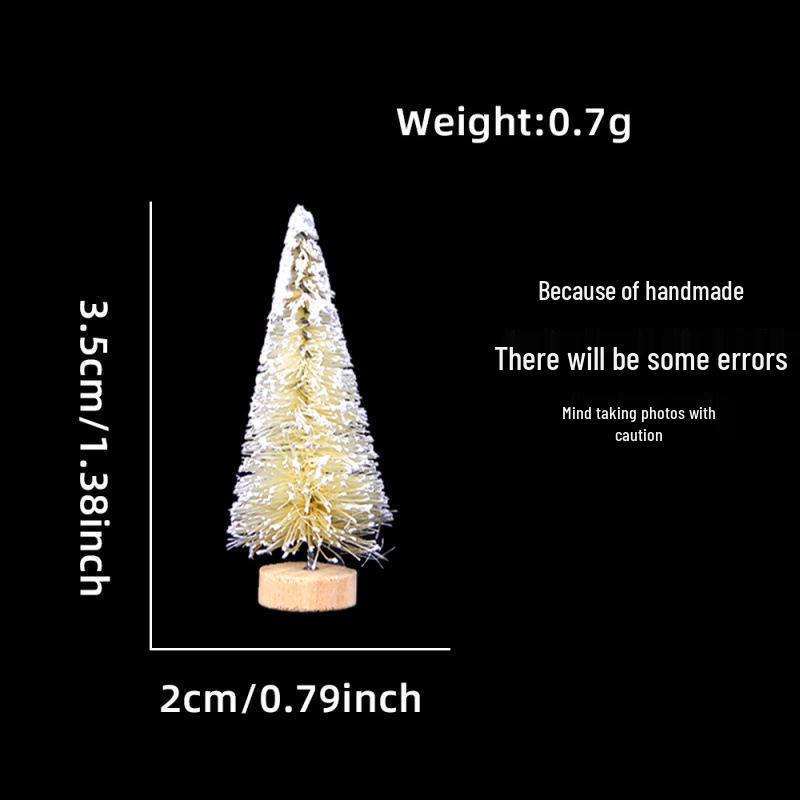 Schnee-beflockter Mini-Sisal-Weihnachtsbaum: Künstliche Weiße Zeder in verschiedenen Größen zur Dekoration von Mikrolandschaften