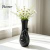 Dried Flower Arrangement Holder Couple Cats Vase, Plastic Snuggling Cat Vase for Home, Modern Home Interior Accents Desk, Shelf Decor, Tabletop Floral