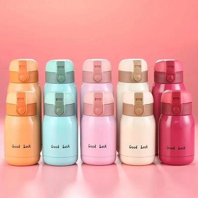 200ml/350ml Cute Candy Mini Thermos Cup Kids Cartoon Hot Water Bottle Stainless Steel Thermal Coffee Mug Vacuum Flask Insulated