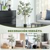 Decorative Artificial Plant 120 cm Synthetic Eucalyptus with 230 Leaves in Pot for Indoor Green