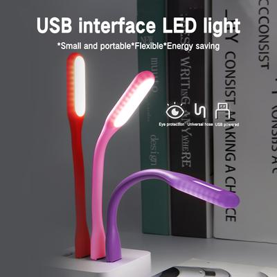 Tragbare USB-Lampe LED-Tischlampe für Power Bank PC Notebook Flexibles Nachtlicht Biegsame Buchleselampen Mini-Buchlichter